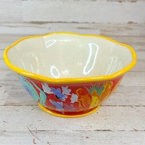 The Pioneer Woman Celia Red Stoneware Soup Cereal Bowl, Cottage Garden Farmhouse